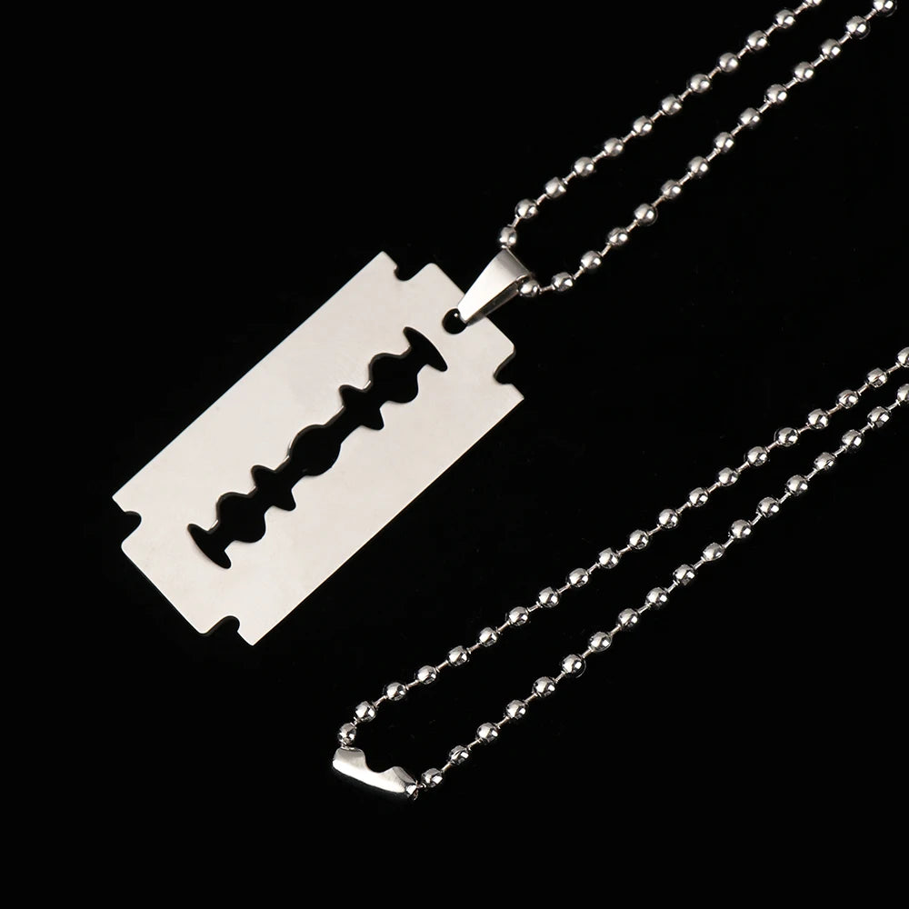 Stainless Steel Razor Blades Pendant - Nix Store