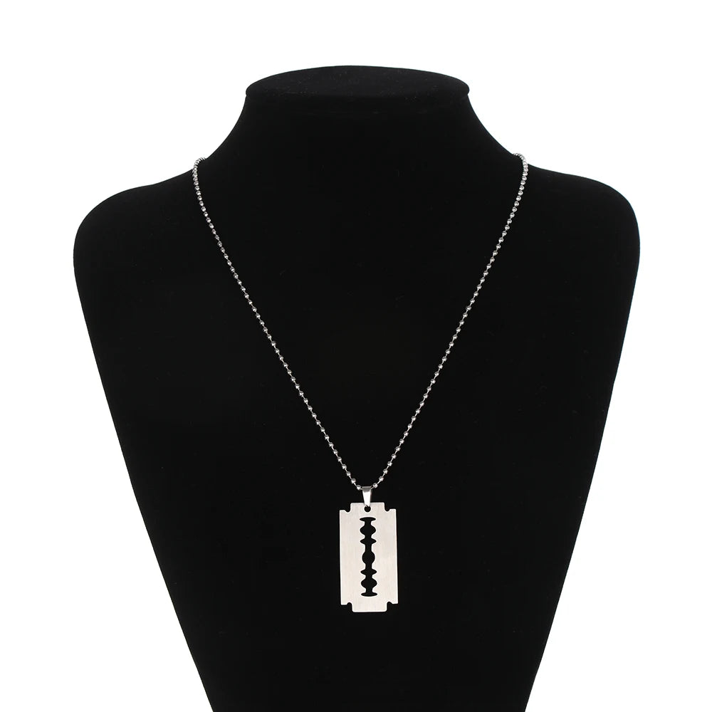 Stainless Steel Razor Blades Pendant - Nix Store