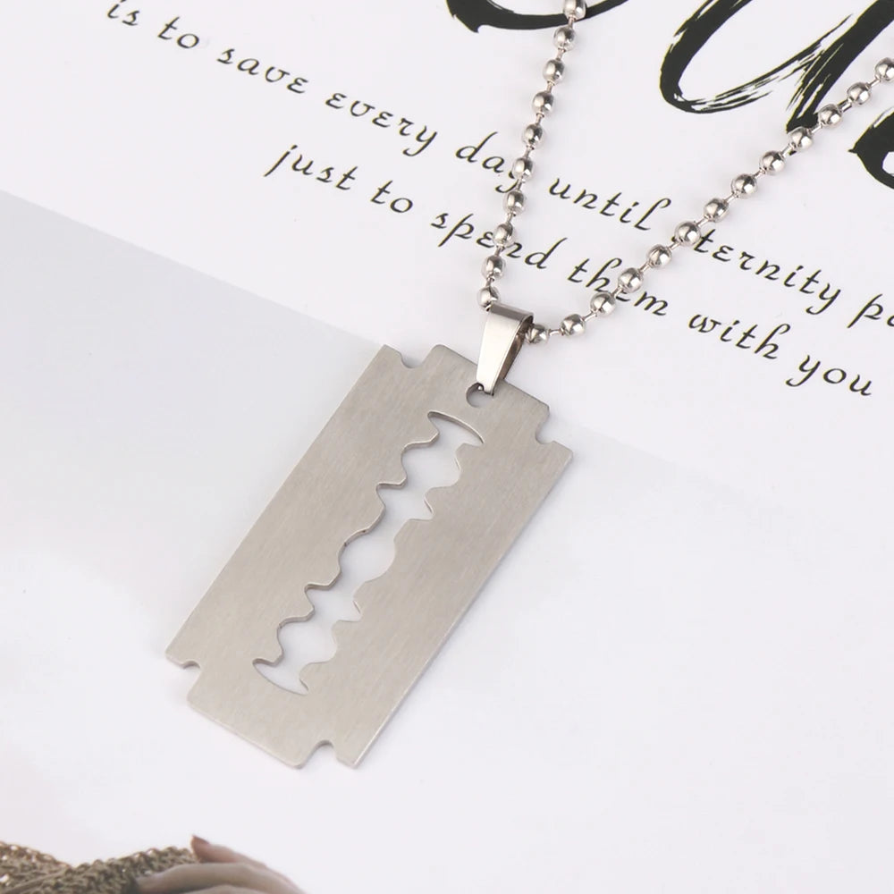 Stainless Steel Razor Blades Pendant - Nix Store