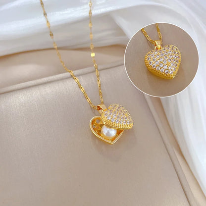 High Quality Gold Heart Shape Necklace - Nix Store