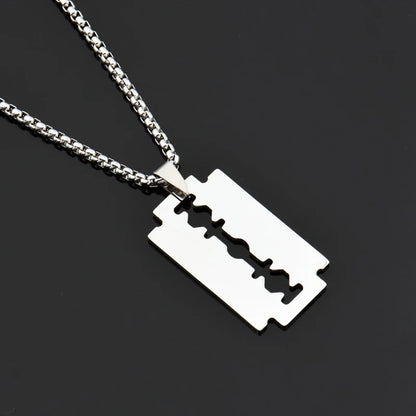 Stainless Steel Razor Blades Pendant - Nix Store