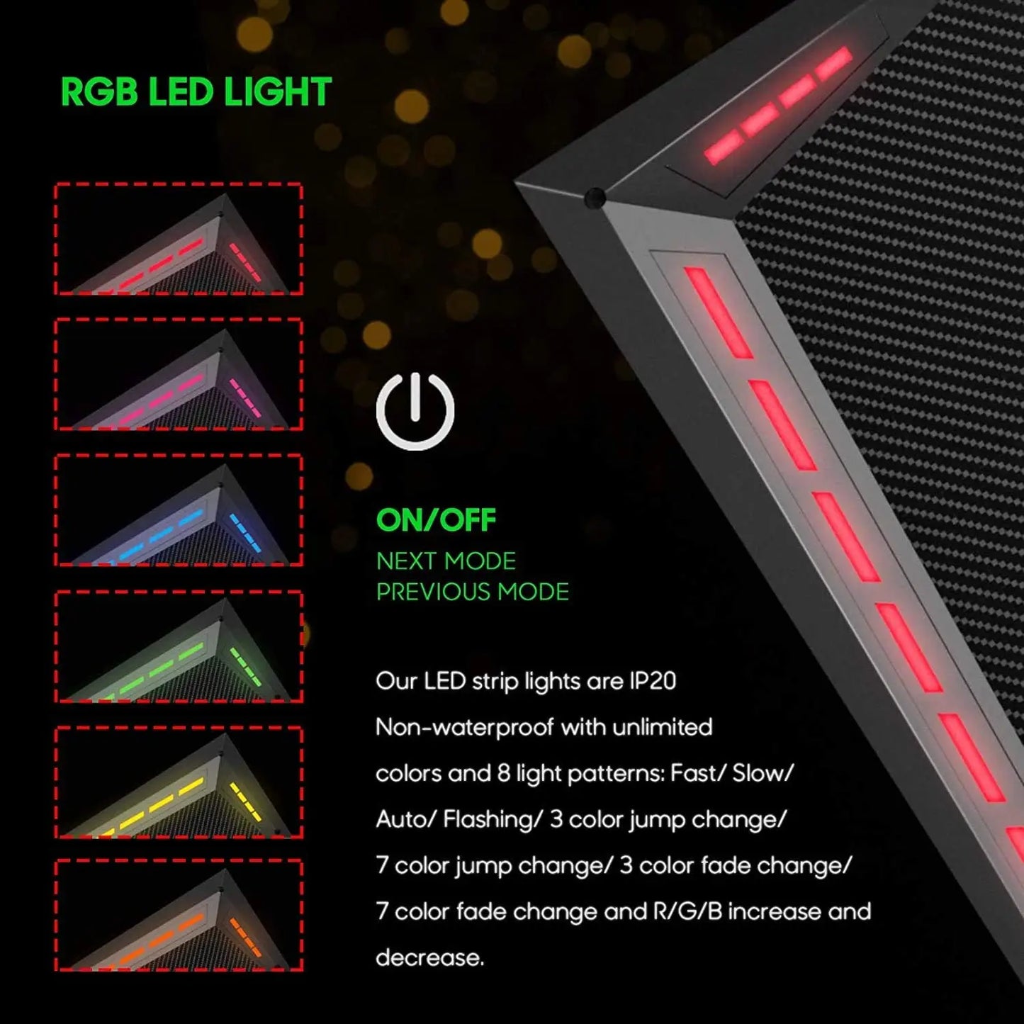 طاولة ألعاب مع أضواء LED RGB 120 سم مكتب كمبيوتر شخصي على شكل حرف Y طاولة مكتب كمبيوتر منزلي مع حامل مقبض C