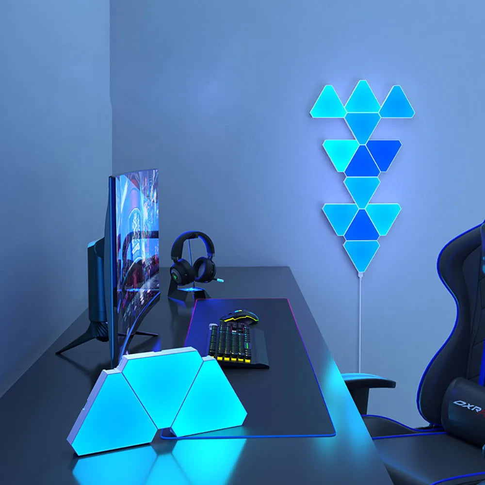 مصباح حائط LED مثلثي كوانتوم RGB عدة قطع بأي شكل تريده يمكنك وضعها