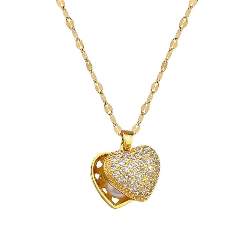 High Quality Gold Heart Shape Necklace - Nix Store