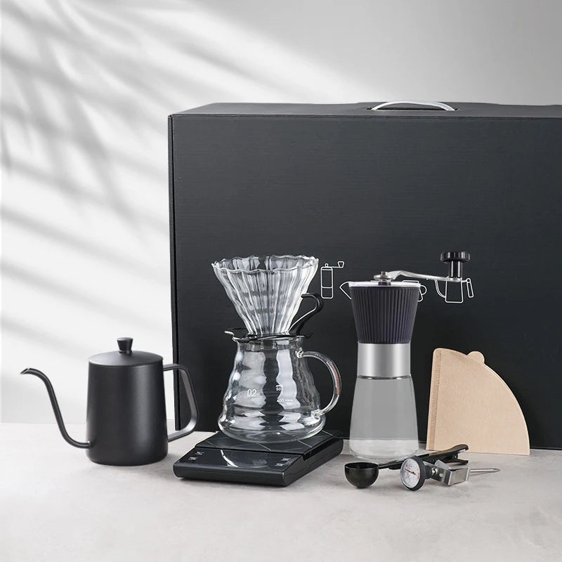 V60 Coffee Maker Coffee Set 8 Pcs Drip Coffee Maker Kit Suitcase