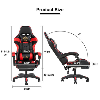 Gaming Chair Office Computer Ergonomic Chair Reclining Adjustable High Back with Headrest with Massage Technology