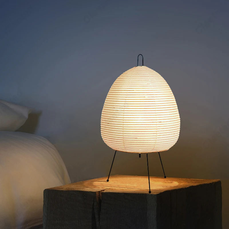 Japanese Design  Table Lamp Rice Paper Standing Lamp Living Room Home Decor Study  Light Fixtures - Nix Store