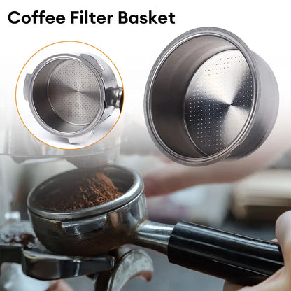 51mm Stainless Steel Coffee Filter Basket 1/2 Cup Espresso Machine Dripper Portafilter