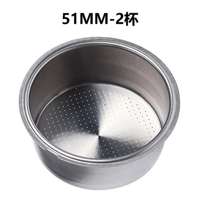 51mm Stainless Steel Coffee Filter Basket 1/2 Cup Espresso Machine Dripper Portafilter