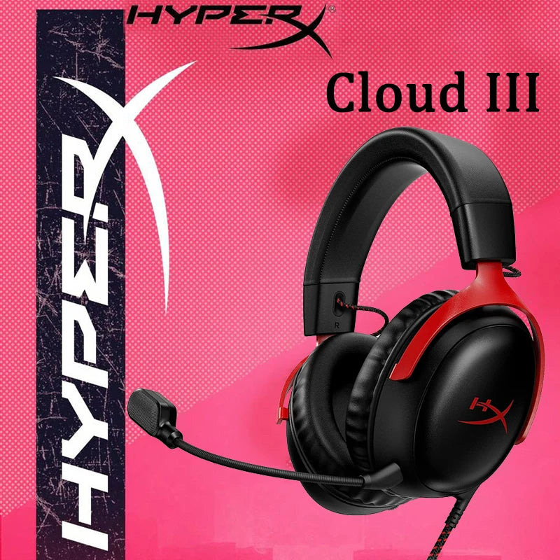 سماعة الألعاب السلكية HyperX Cloud 3 III مع ميكروفون DTS Sound / تدعم برنامج HyperX