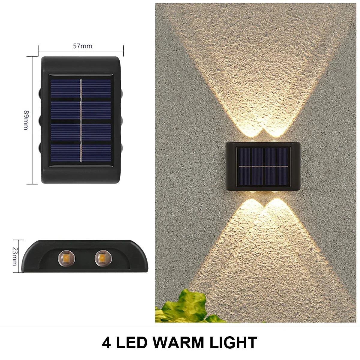 Solar Wall Lamp Outdoor Waterproof Solar Powered Light UP and - Nix Store