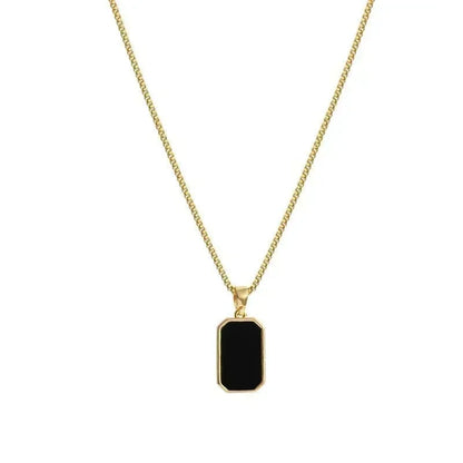 Fashion Square Necklace for Women Korean Black - Nix Store