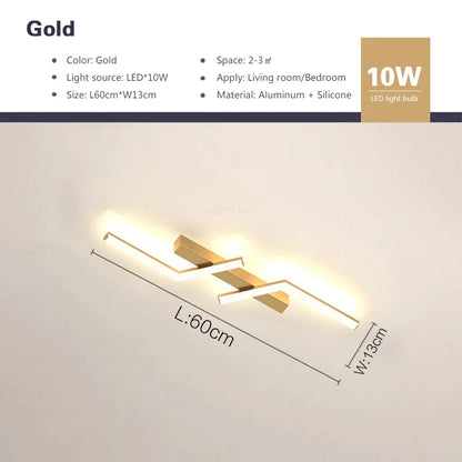 Modern LED Line Ceiling Lamp modern Master  Gold Black Ceiling Lights Illumination - Nix Store