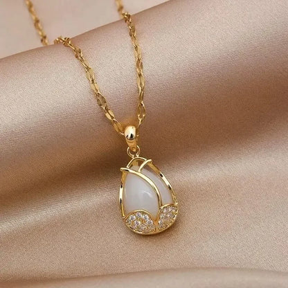 Elegant Tulip Drop Necklace for Women - Nix Store