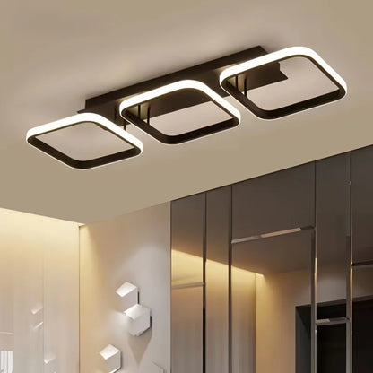 LED Chandelier Ceiling Light - Dimmable, Three Color Options, Square and Round Shapes - Nix Store