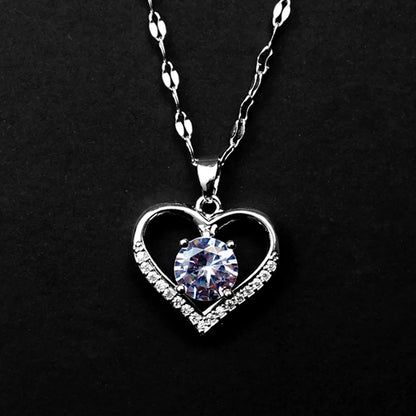 Heart Shape Gemstone Necklace for Women - Nix Store