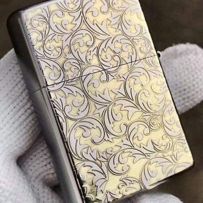 Zippo lighter Limited Edition Vintage Golden Floral Pattern Flower Art - Nix Store