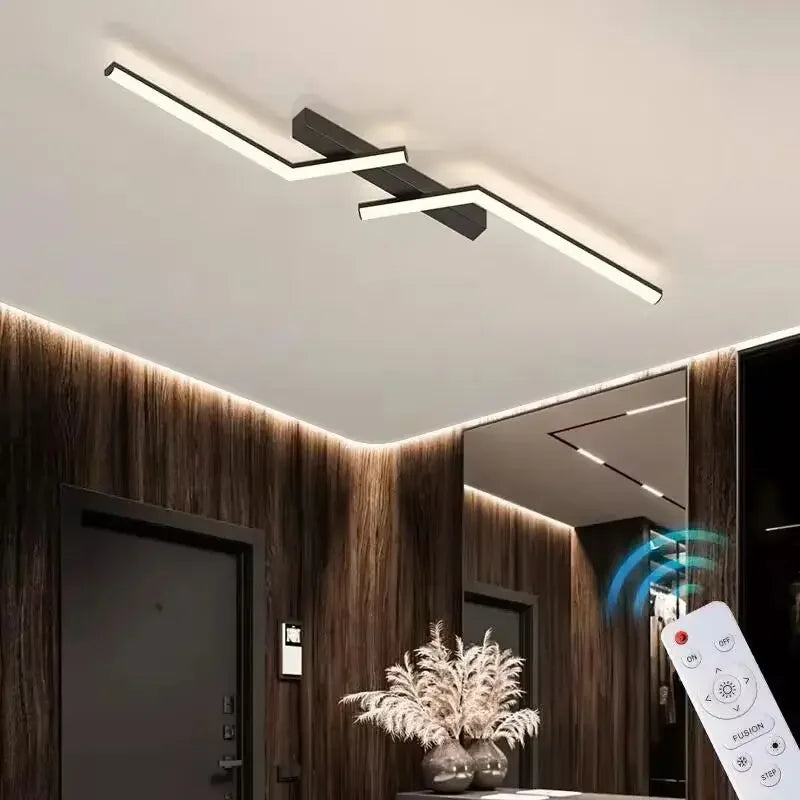 Modern LED Line Ceiling Lamp modern Master  Gold Black Ceiling Lights Illumination - Nix Store