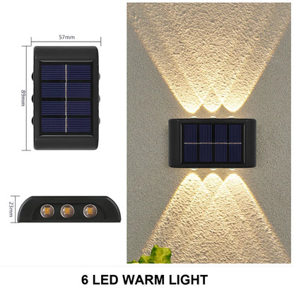 Solar Wall Lamp Outdoor Waterproof Solar Powered Light UP and - Nix Store