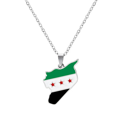 Syria steel necklace with elegant designs - Nix Store