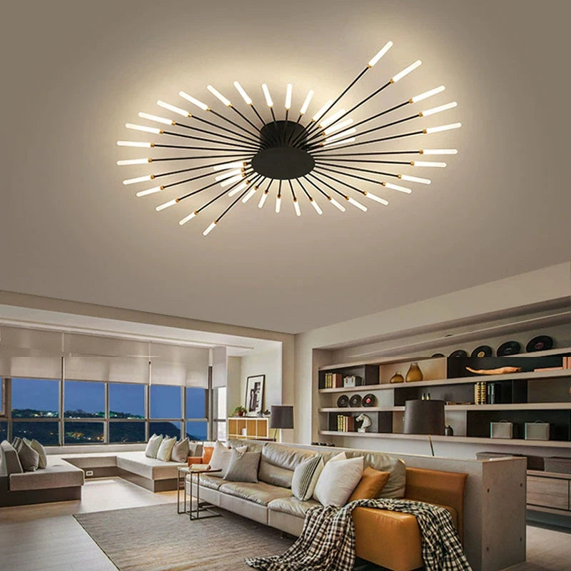 Room Light Led Ceiling Lamp Lighting Acrylic Nordic Creative Fireworks Bedroom Fixture Home Decor Kids Room - Nix Store