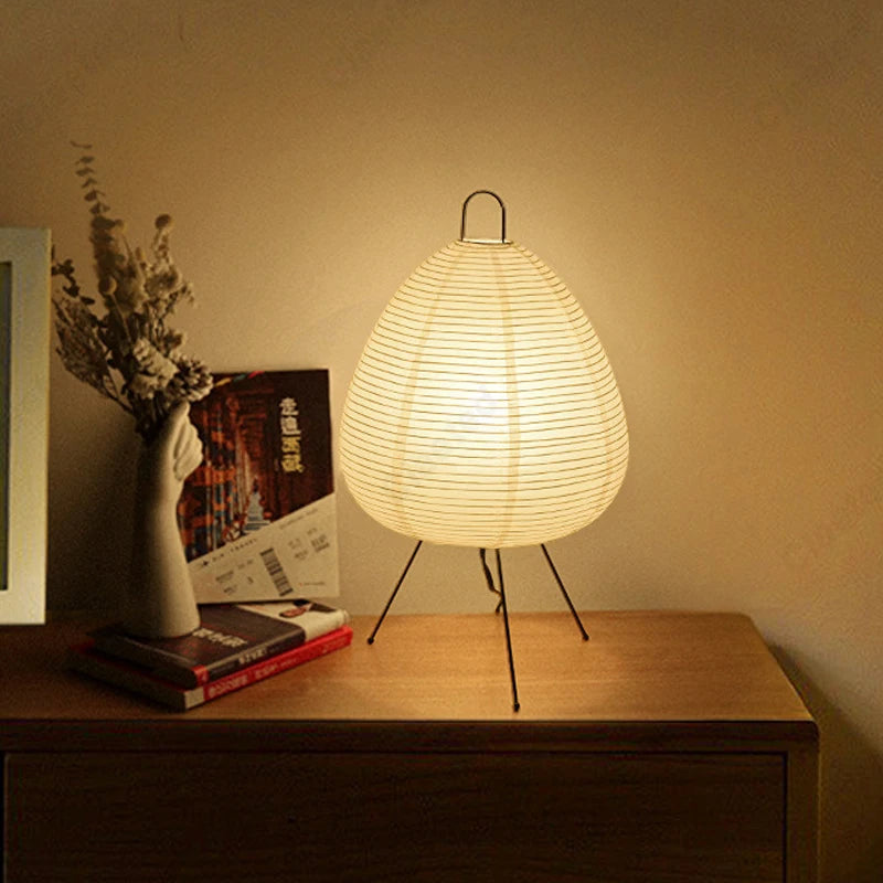 Japanese Design  Table Lamp Rice Paper Standing Lamp Living Room Home Decor Study  Light Fixtures - Nix Store