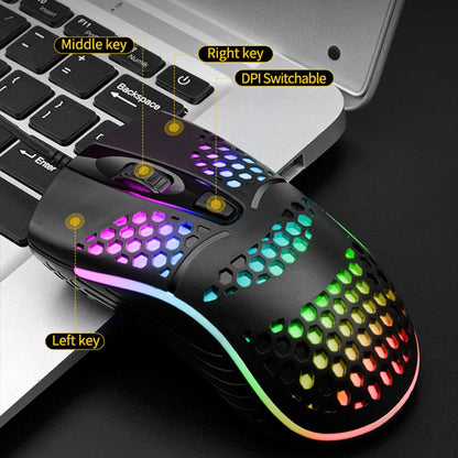 Lightweight RGB Gaming Mouse for Browsing and Gaming - Nix Store