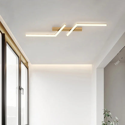 Modern LED Line Ceiling Lamp modern Master  Gold Black Ceiling Lights Illumination - Nix Store