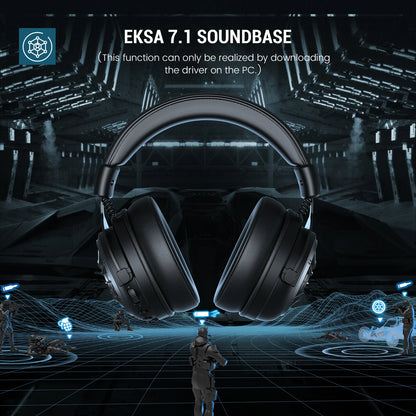 EKSA E5000 BT 2.4GHz Wireless Headphones Bluetooth 5.3 Gaming Headset Gamer with ENC Noise Cancelling Mic for PC/PS5/Xbox, 100H - Nix Store