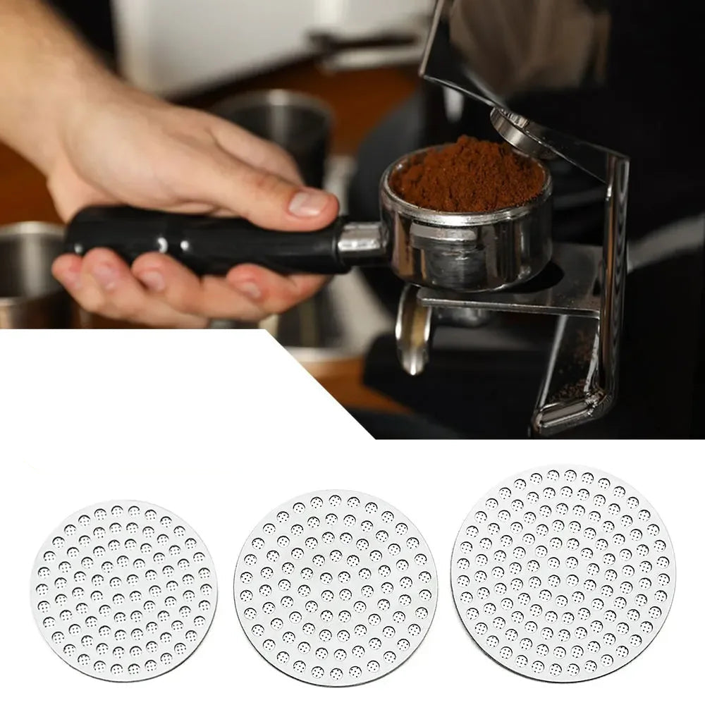 51/53/58mm Reusable Metal Double Coffee Filter Fine Mesh Heat Resistant Coffee Professional Espresso Accessory