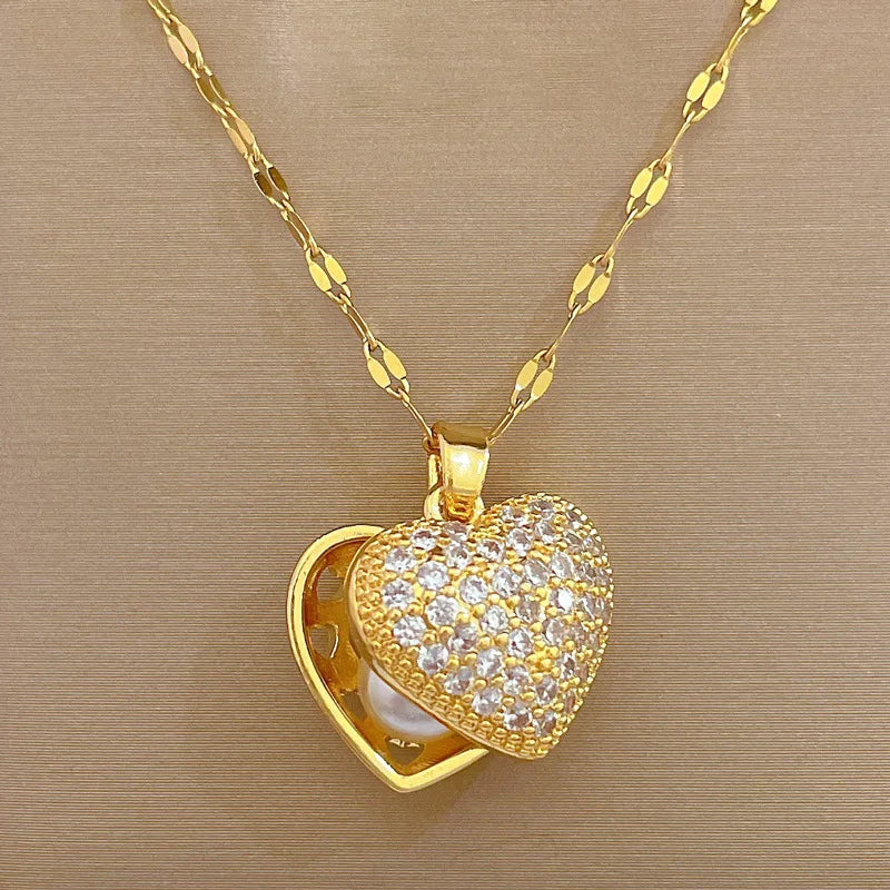 High Quality Gold Heart Shape Necklace - Nix Store