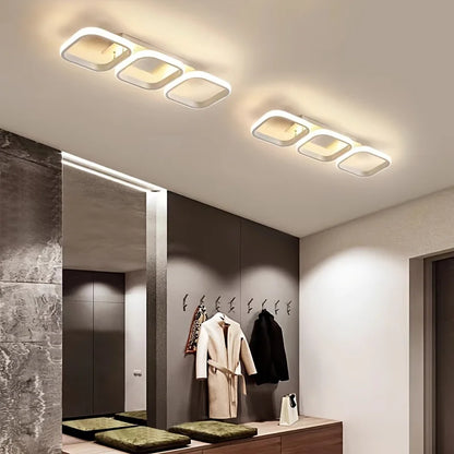 LED Chandelier Ceiling Light - Dimmable, Three Color Options, Square and Round Shapes - Nix Store